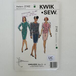 Kwik Sew Pattern 2142 Misses Suits Contemporary Office Sz 8-16 90s UNCUT